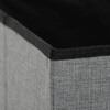 Taburet s úložným prostorem, šedá, jemně hrubá látka, TAB-462 GREY2