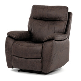 Polohovací křeslo, hnědá, látka vintage, TV-4092 BR3