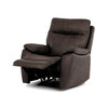 Polohovací křeslo, hnědá, látka vintage, TV-4092 BR3