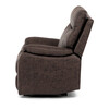 Polohovací křeslo, hnědá, látka vintage, TV-4092 BR3