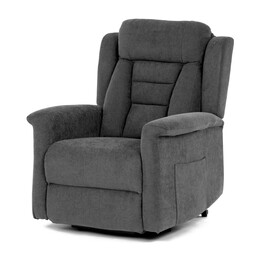 Polohovací křeslo, elektrické kabelové ovládání, šedá, látka, TV-7072 GREY2