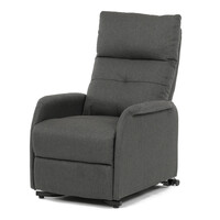 Polohovací křeslo, elektrické kabelové ovládání, šedá, látka, TV-5482 GREY2
