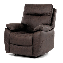 Polohovací křeslo, elektrické zabudované ovládání, hnědá, látka vintage, TV-4094 BR3