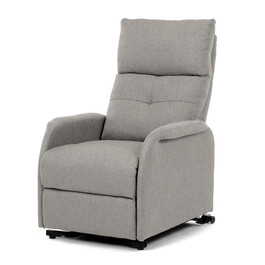 Polohovací křeslo, elektrické kabelové ovládání, krémová, látka, TV-5482 CRM2