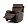 Polohovací křeslo, elektrické zabudované ovládání, hnědá, látka vintage, TV-4094 BR3