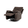 Polohovací křeslo, elektrické zabudované ovládání, hnědá, látka vintage, TV-4094 BR3