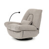 Polohovací křeslo, elektrické zabudované ovládání, béžová, látka, TV-7081 LAN2