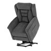 Polohovací křeslo, elektrické kabelové ovládání, šedá, látka, TV-7072 GREY2