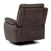 Polohovací křeslo, elektrické zabudované ovládání, hnědá, látka vintage, TV-4094 BR3
