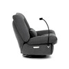 Polohovací křeslo, elektrické zabudované ovládání, šedá, látka, TV-7089 GREY2