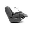 Polohovací křeslo, elektrické zabudované ovládání, šedá, látka, TV-7089 GREY2