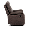 Polohovací křeslo, elektrické zabudované ovládání, hnědá, látka vintage, TV-4094 BR3