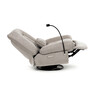 Polohovací křeslo, elektrické zabudované ovládání, béžová, látka, TV-7081 LAN2