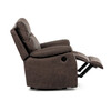 Polohovací křeslo, elektrické zabudované ovládání, hnědá, látka vintage, TV-4094 BR3