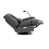 Polohovací křeslo, elektrické zabudované ovládání, šedá, látka, TV-7089 GREY2