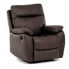 Polohovací křeslo, elektrické zabudované ovládání, hnědá, látka vintage, TV-4094 BR3
