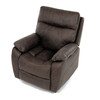 Polohovací křeslo, elektrické zabudované ovládání, hnědá, látka vintage, TV-4094 BR3