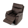 Polohovací křeslo, elektrické zabudované ovládání, hnědá, látka vintage, TV-4094 BR3