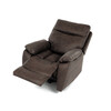 Polohovací křeslo, elektrické zabudované ovládání, hnědá, látka vintage, TV-4094 BR3