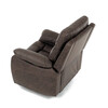 Polohovací křeslo, elektrické zabudované ovládání, hnědá, látka vintage, TV-4094 BR3