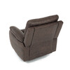 Polohovací křeslo, elektrické zabudované ovládání, hnědá, látka vintage, TV-4094 BR3