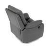 Polohovací křeslo, elektrické zabudované ovládání, šedá, látka vintage, TV-4094 GREY3
