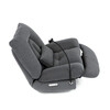 Polohovací křeslo, elektrické zabudované ovládání, šedá, látka, TV-7089 GREY2