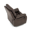 Polohovací křeslo, elektrické zabudované ovládání, hnědá, látka vintage, TV-4094 BR3
