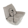 Polohovací křeslo, elektrické zabudované ovládání, béžová, látka, TV-7081 LAN2