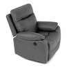 Polohovací křeslo, elektrické zabudované ovládání, šedá, látka vintage, TV-4094 GREY3