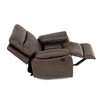 Polohovací křeslo, elektrické zabudované ovládání, hnědá, látka vintage, TV-4094 BR3