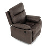 Polohovací křeslo, elektrické zabudované ovládání, hnědá, látka vintage, TV-4094 BR3