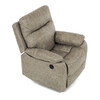 Relaxační křeslo, elektrické bezdrátové ovládání, béžová, látka vintage, TV-4094 LAN3