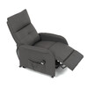 Polohovací křeslo, elektrické kabelové ovládání, šedá, látka, TV-5482 GREY2