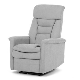 Polohovací křeslo, elektrické zabudované ovládání, šedá, látka, TV-925 SIL2