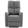 Polohovací křeslo, elektrické zabudované ovládání, šedá, látka, TV-929 GREY2