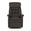 Polohovací křeslo, elektrické zabudované ovládání, hnědá, látka, TV-925 BR2