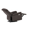 Polohovací křeslo, elektrické zabudované ovládání, hnědá, látka, TV-925 BR2