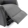 Polohovací křeslo, elektrické zabudované ovládání, šedá, látka, TV-929 GREY2
