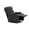 Polohovací křeslo, elektrické kabelové ovládání, šedá, látka, TV-S8348 GREY2
