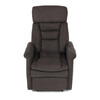 Polohovací křeslo, elektrické zabudované ovládání, hnědá, látka, TV-925 BR2