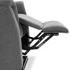 Polohovací křeslo, elektrické zabudované ovládání, šedá, látka, TV-929 GREY2