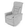 Polohovací křeslo, elektrické zabudované ovládání, šedá, látka, TV-925 SIL2