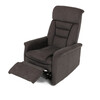 Polohovací křeslo, elektrické zabudované ovládání, hnědá, látka, TV-925 BR2