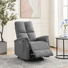 Polohovací křeslo, elektrické zabudované ovládání, šedá, látka, TV-929 GREY2