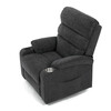Polohovací křeslo, elektrické kabelové ovládání, šedá, látka, TV-S8348 GREY2