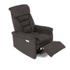 Polohovací křeslo, elektrické zabudované ovládání, hnědá, látka, TV-925 BR2