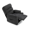 Polohovací křeslo, elektrické kabelové ovládání, šedá, látka, TV-S8348 GREY2