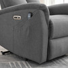 Polohovací křeslo, elektrické zabudované ovládání, šedá, látka, TV-929 GREY2