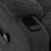 Polohovací křeslo, elektrické kabelové ovládání, šedá, látka, TV-S8348 GREY2